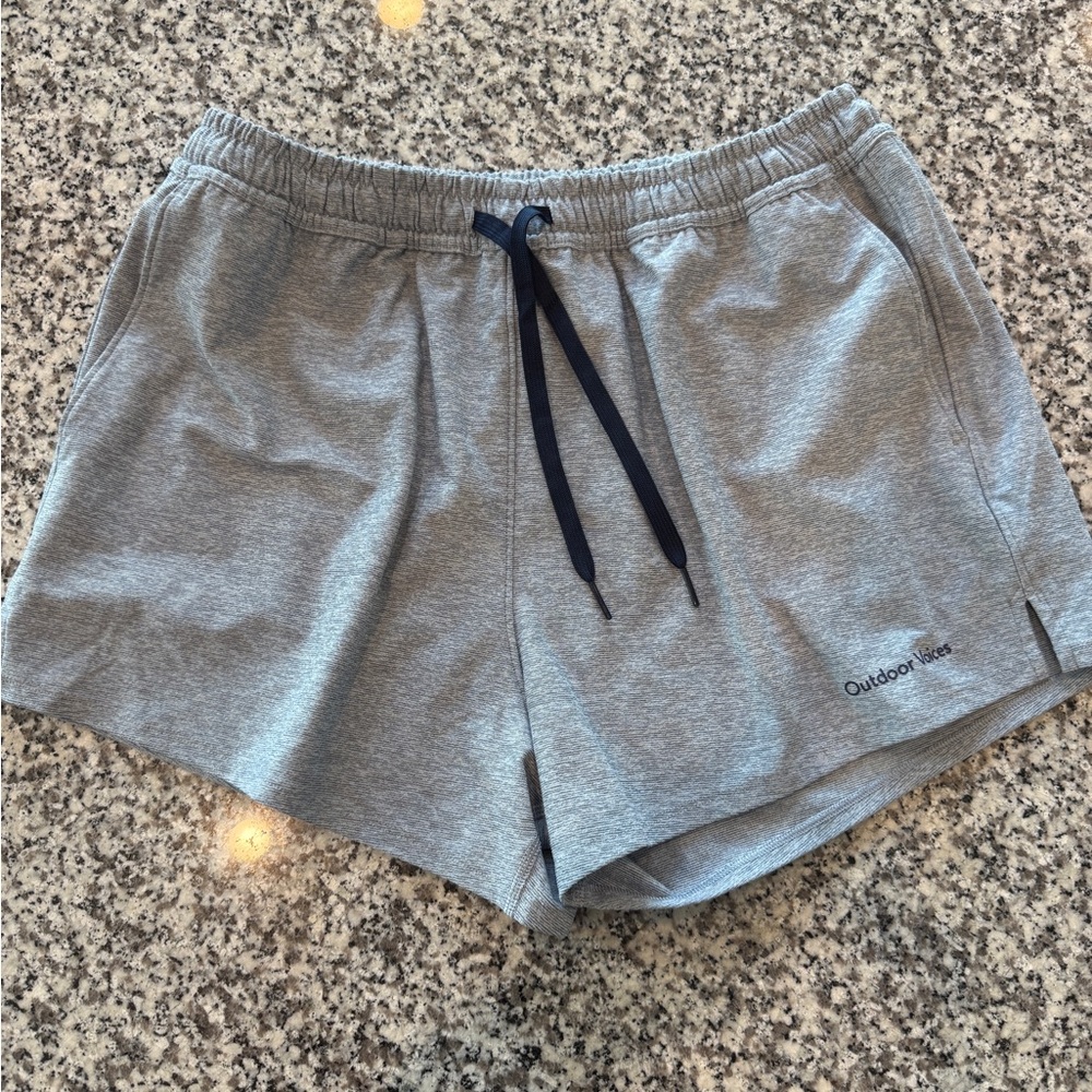 Gray Outdoor Voices Drawstring Shorts Small EUC